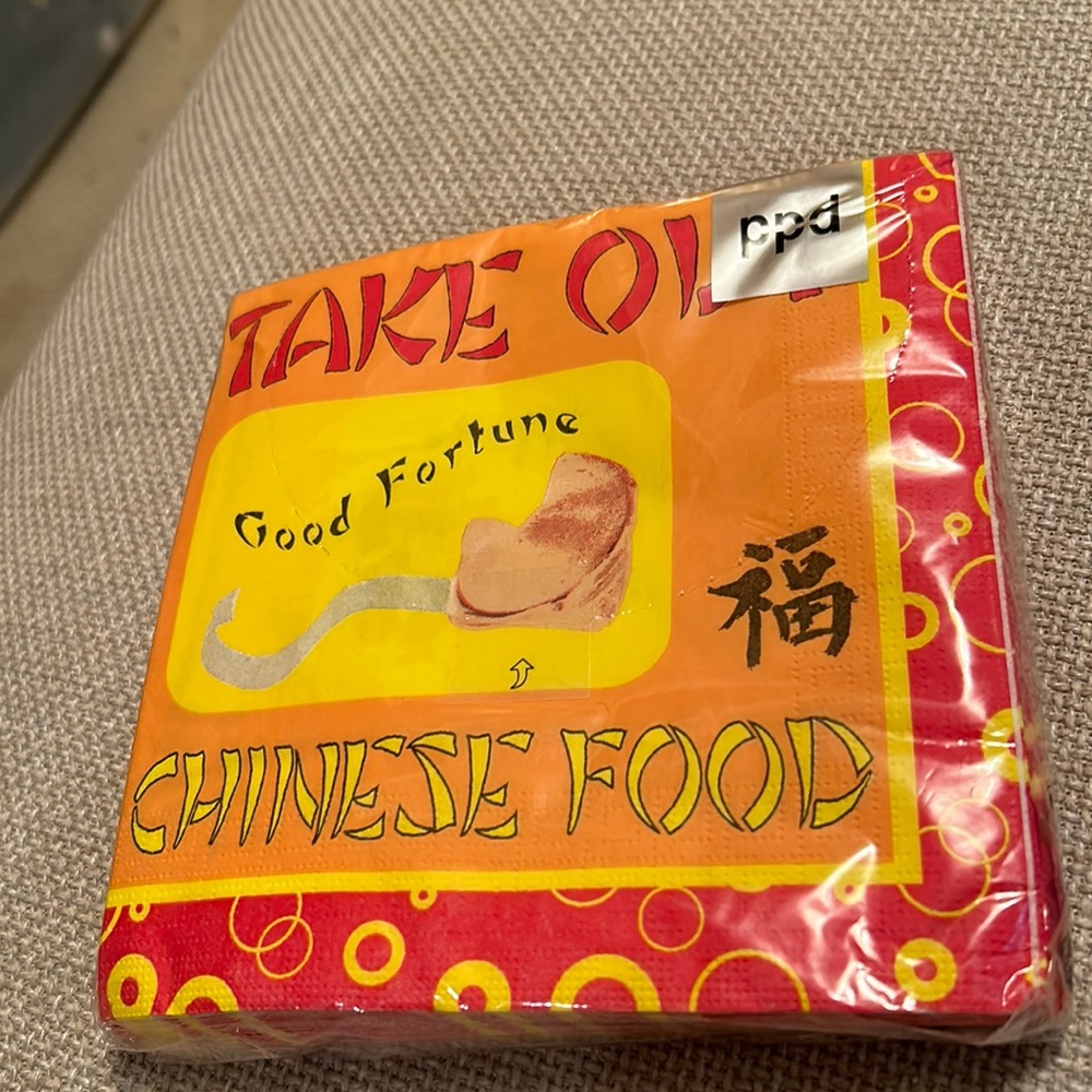 2 pkgs Chinese Food Take Out Large Napkins